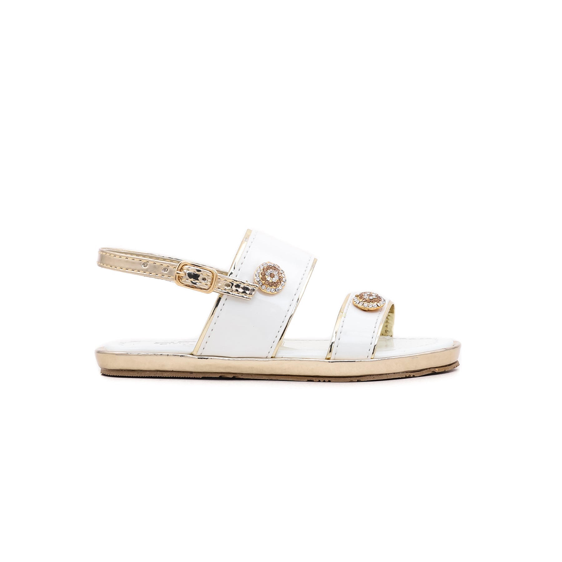 Girls White Formal Sandal KD7591