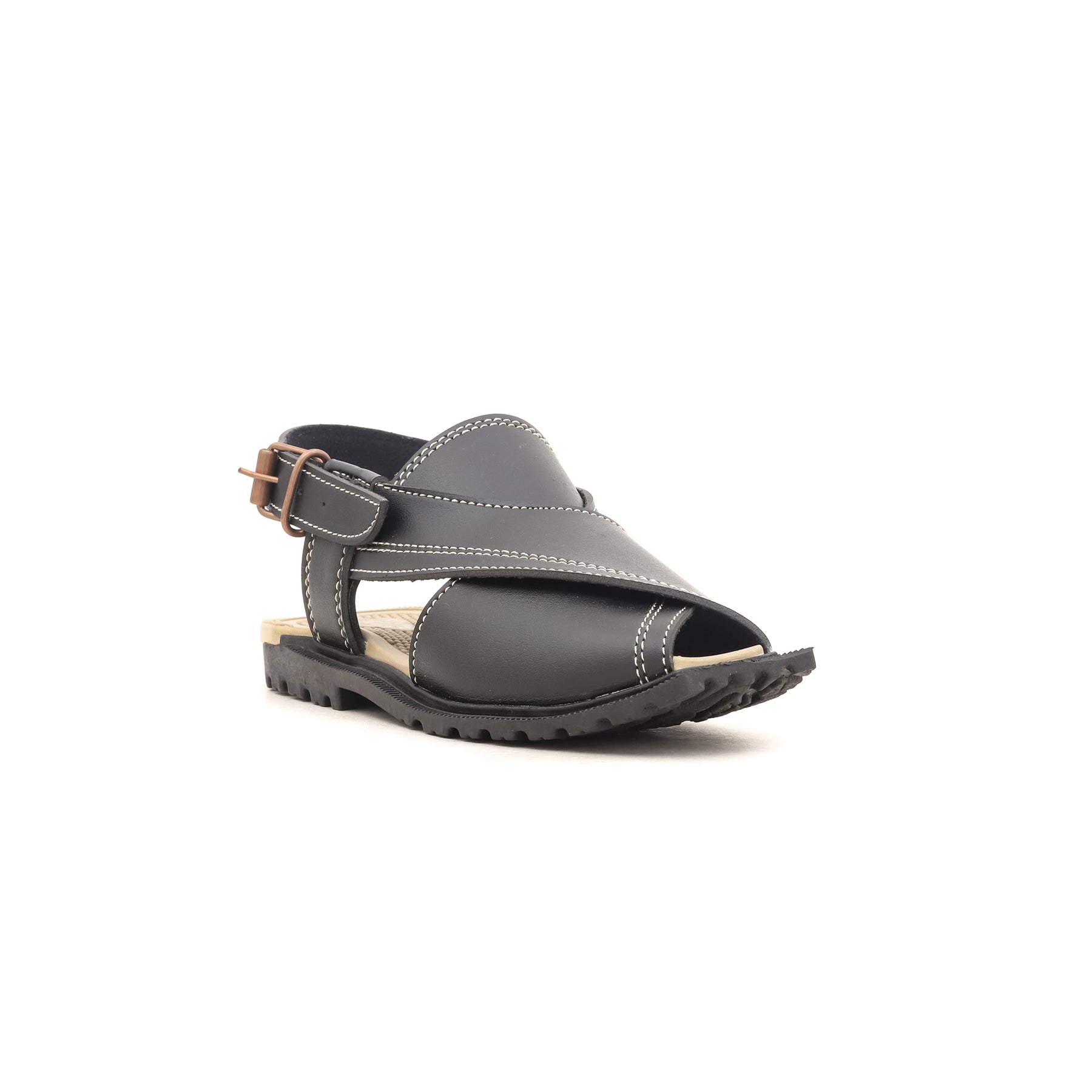 Boys Black Peshawari Chappal KD9246