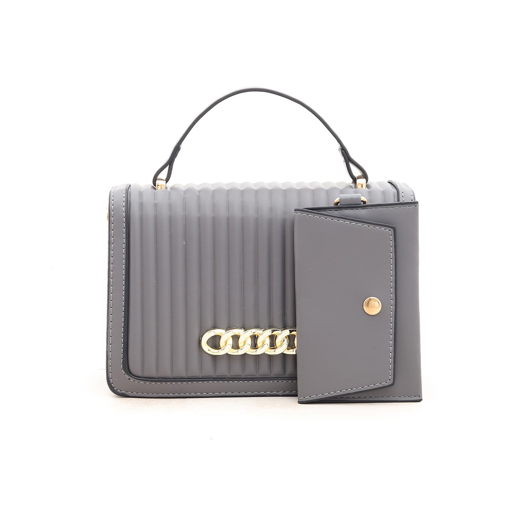 Grey Formal Shoulder Bag P35498