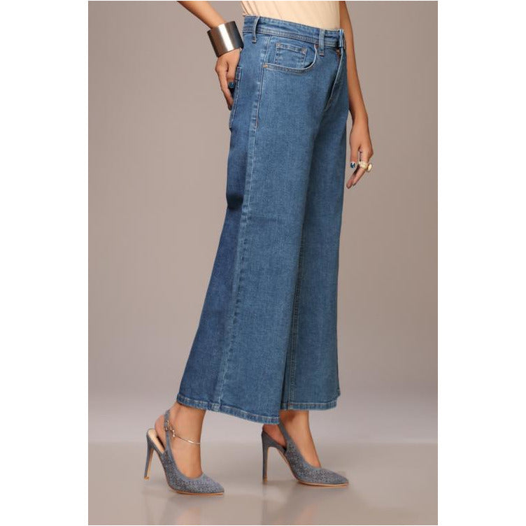 FIRERO Women Holes Jeans Sgredded Bottom Denim Pencil Pants Ladies Stretch  High Waist Slim Light Blue Trousers (Color: Blue, Tamaño: Small)