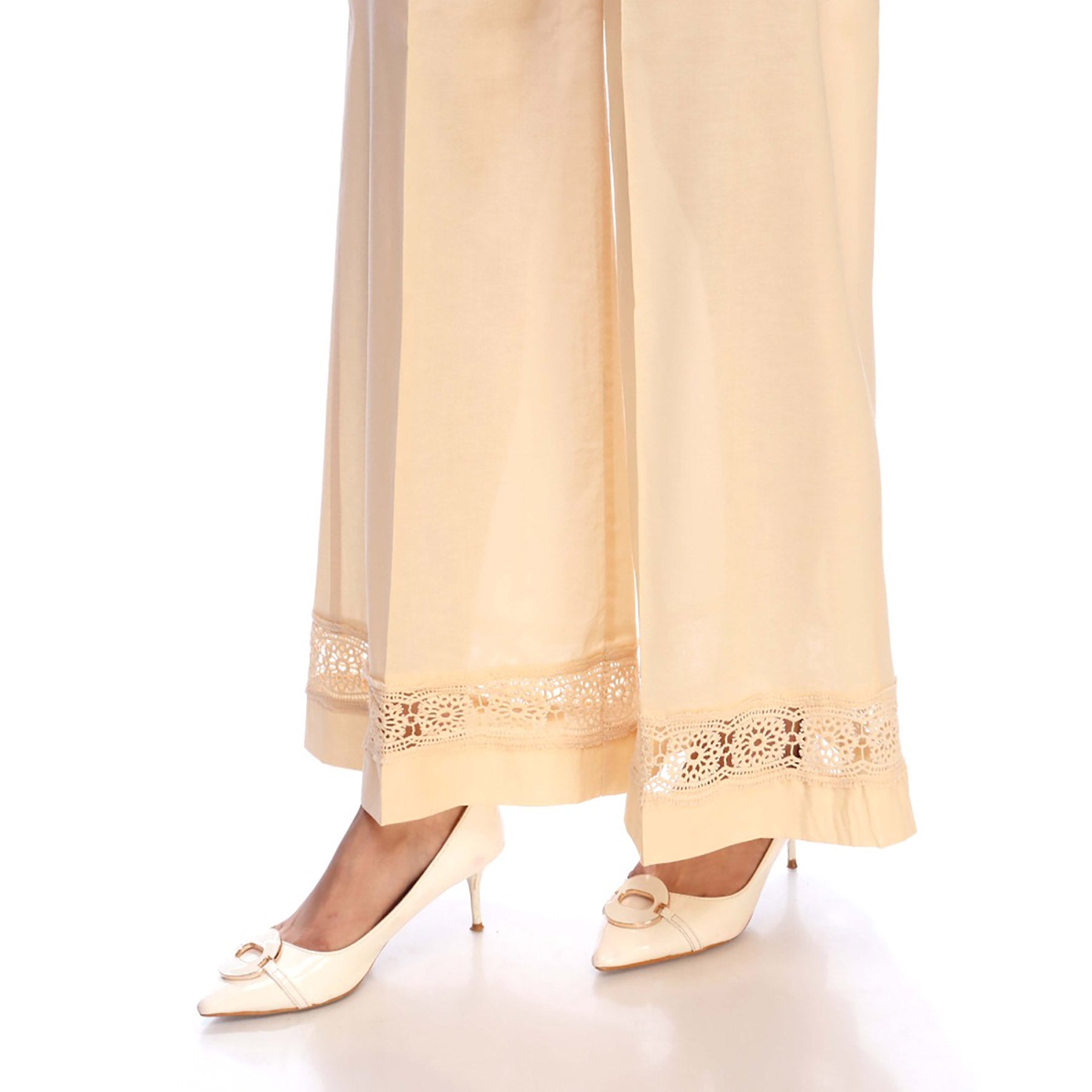 Beige Color Straight Fit Cambric Trouser PS2537