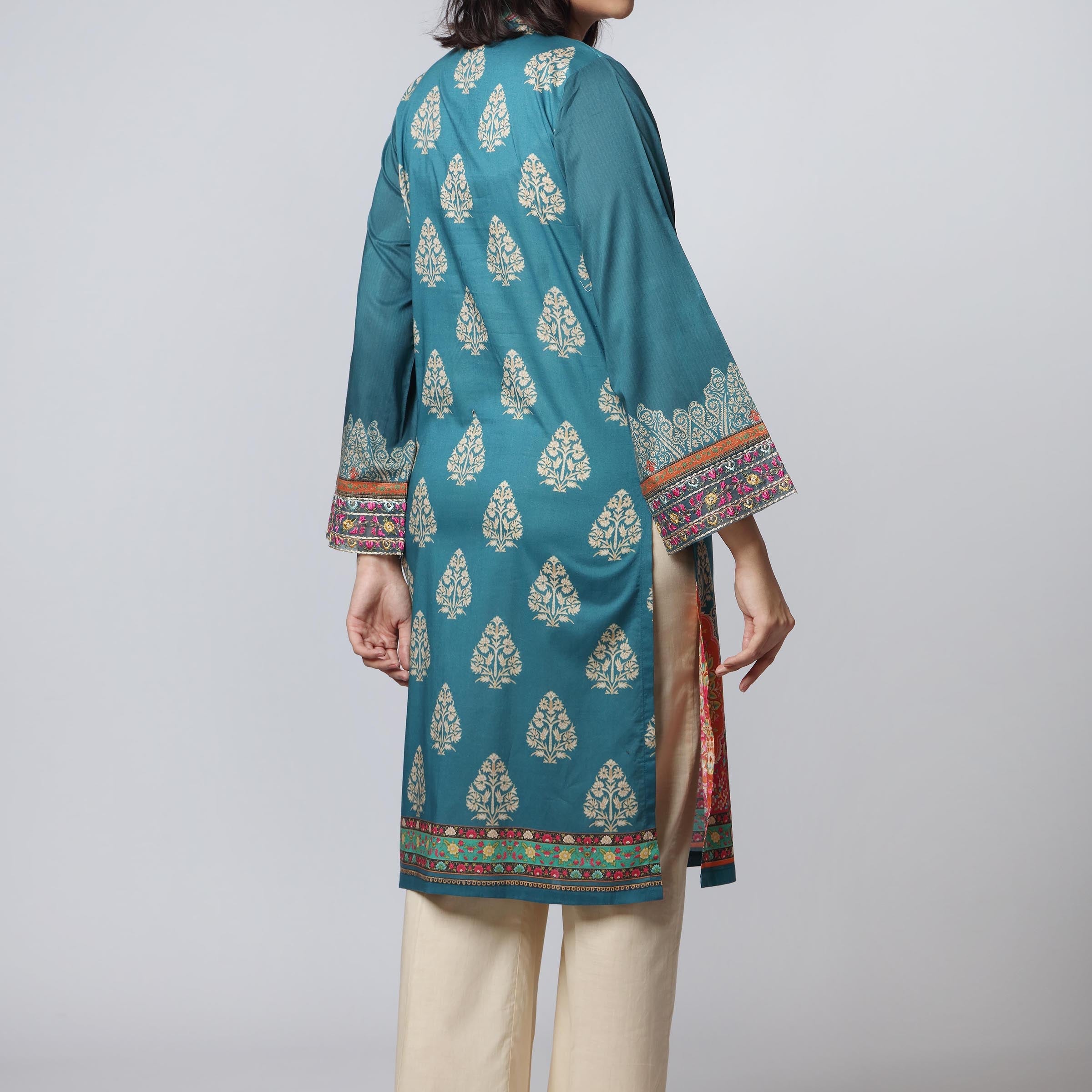 1PC- Digital Printed Lawn Embroidered Shirt PS3438