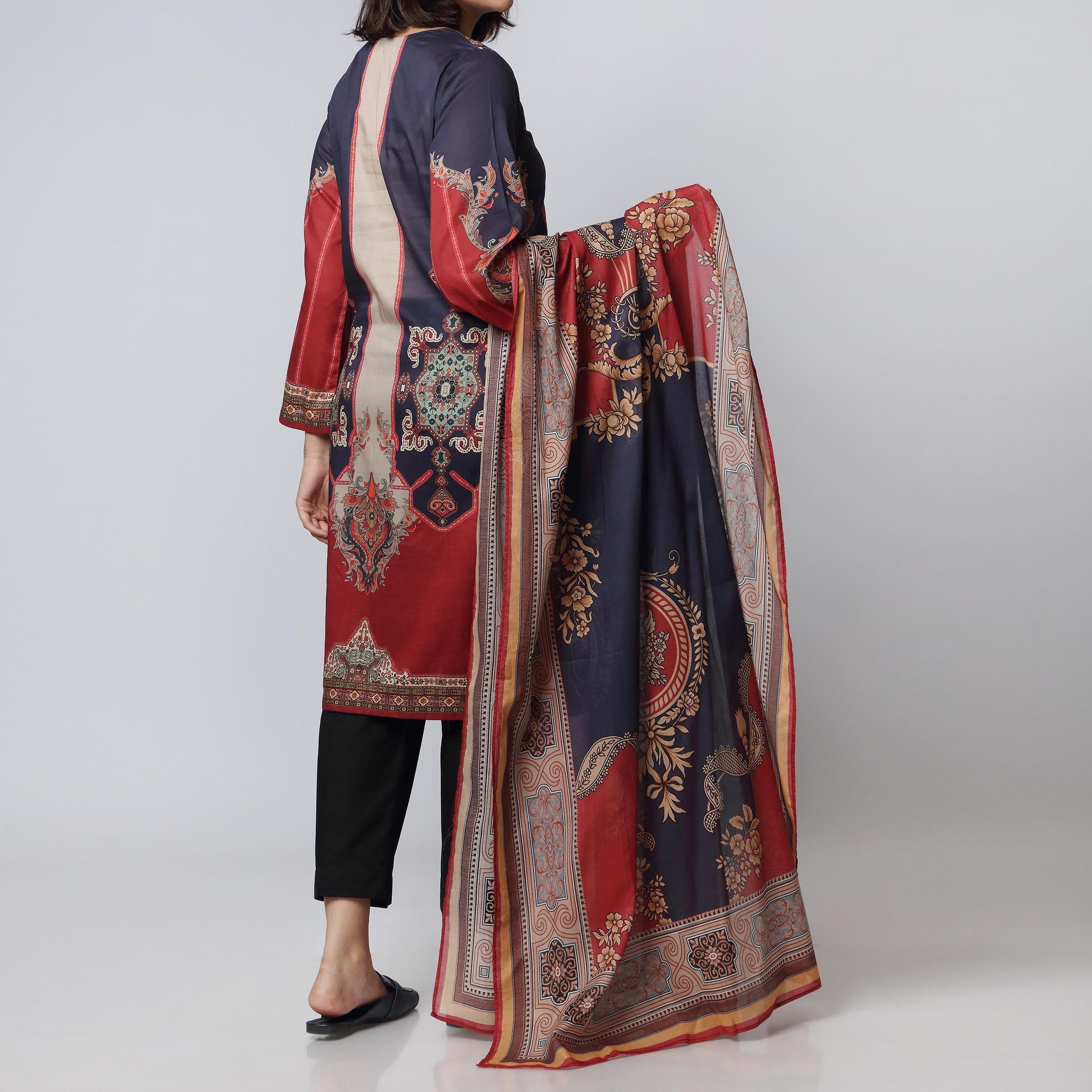 2PC- Digital Printed Lawn Shirt With Dupatta PS3146
