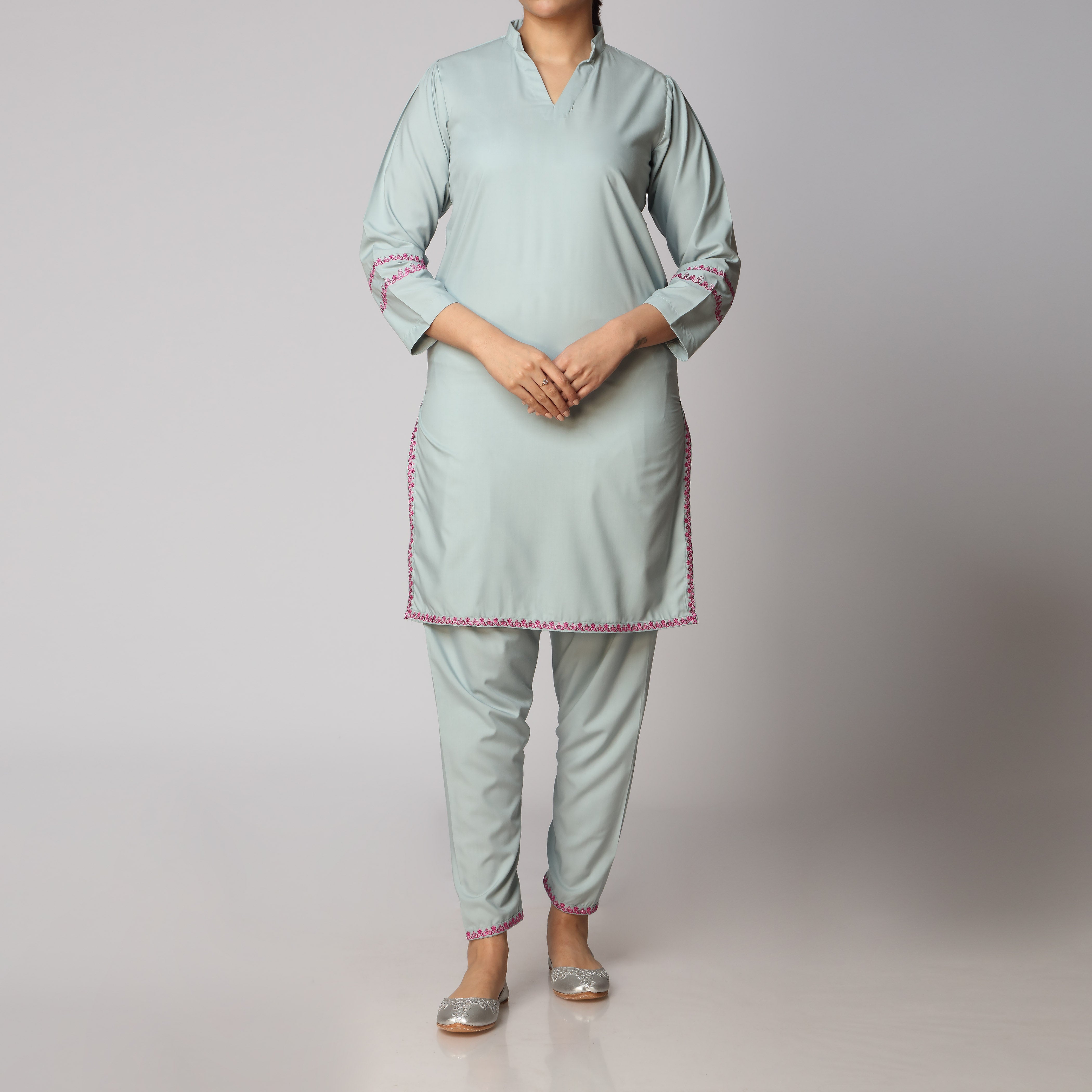 2PC- Embellished Shirt & Trouser PS3195