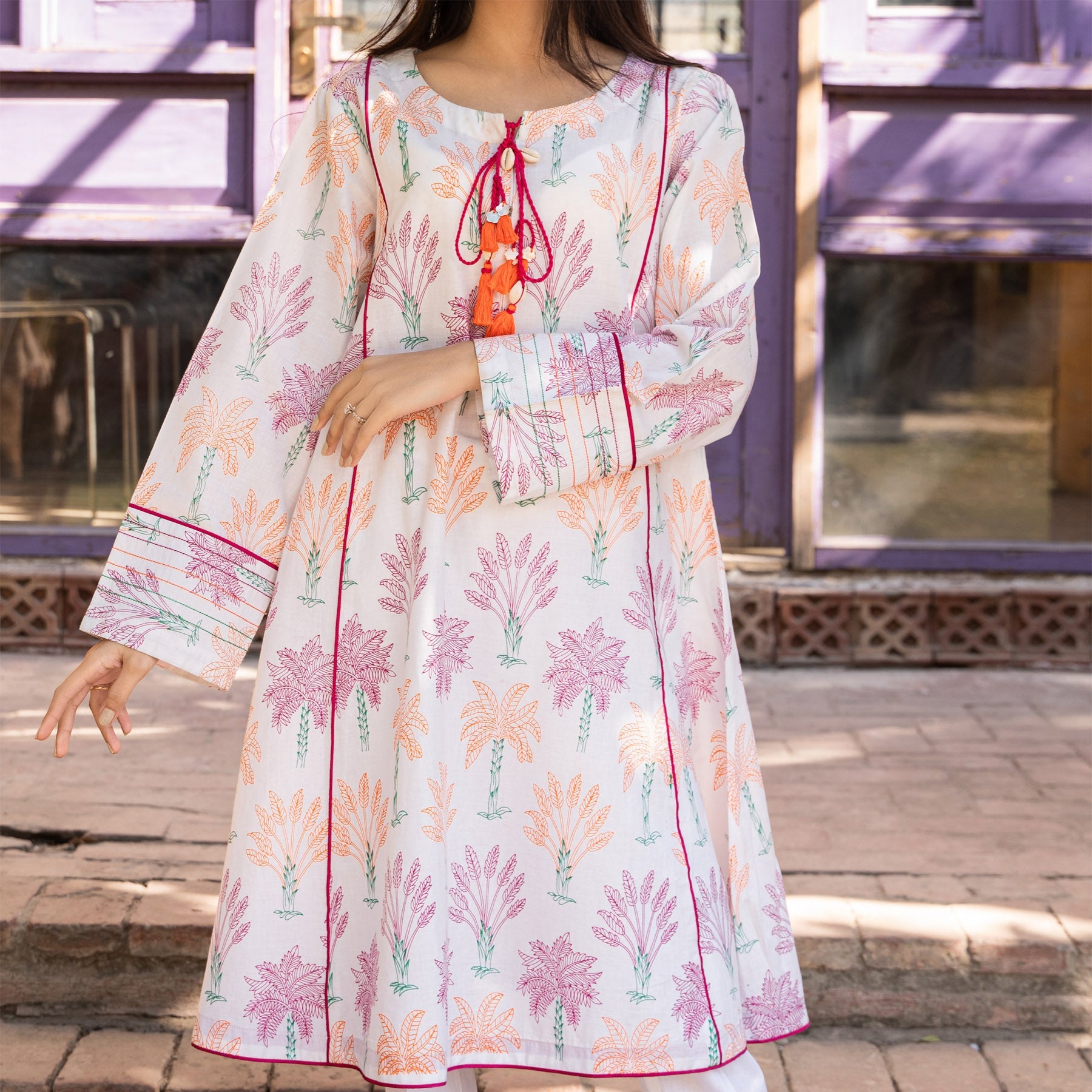 1PC- Cambric Printed Shirt PS3316
