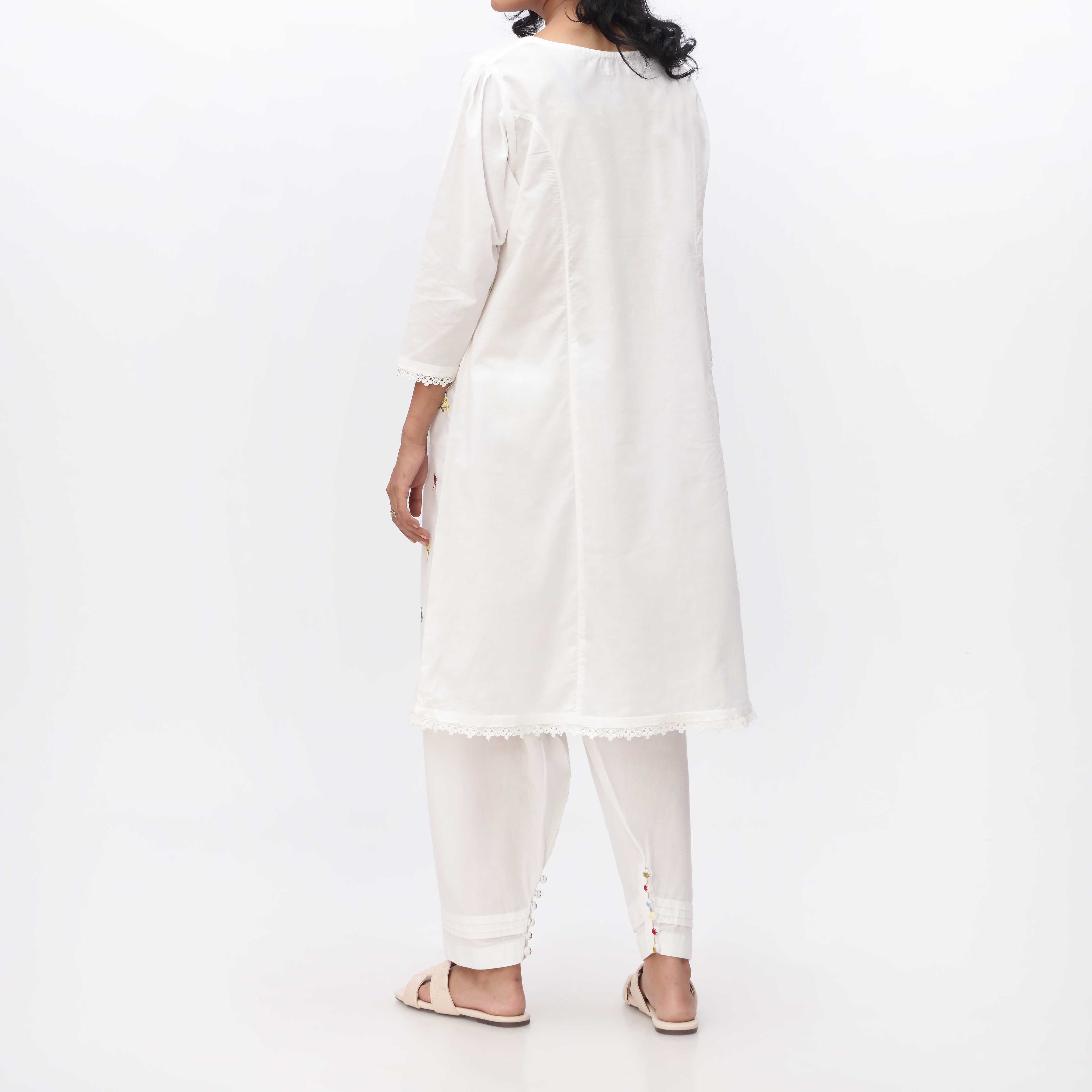 2PC- Embroidered Cambric Shirt & Trouser PS3337