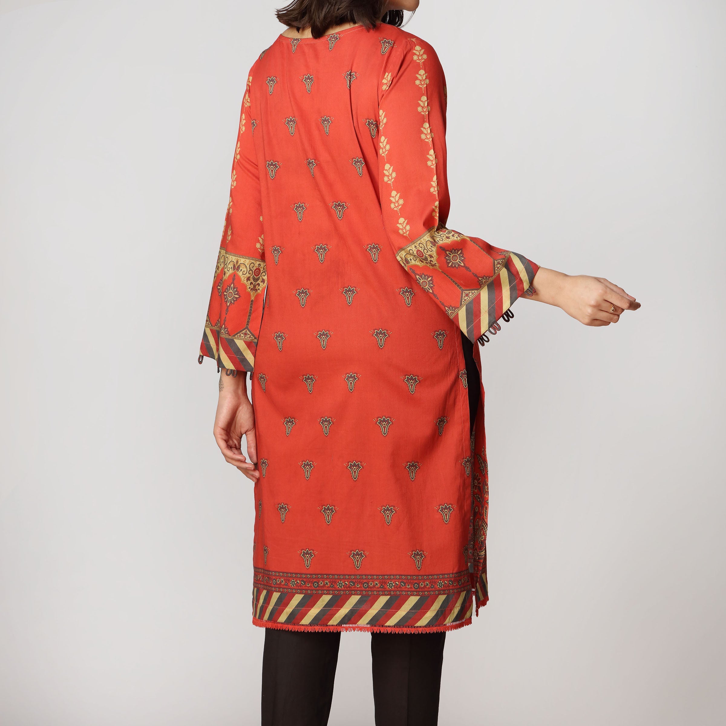 1PC- Un-Stitched Digital Printed Lawn Embroidered Shirt PS3404