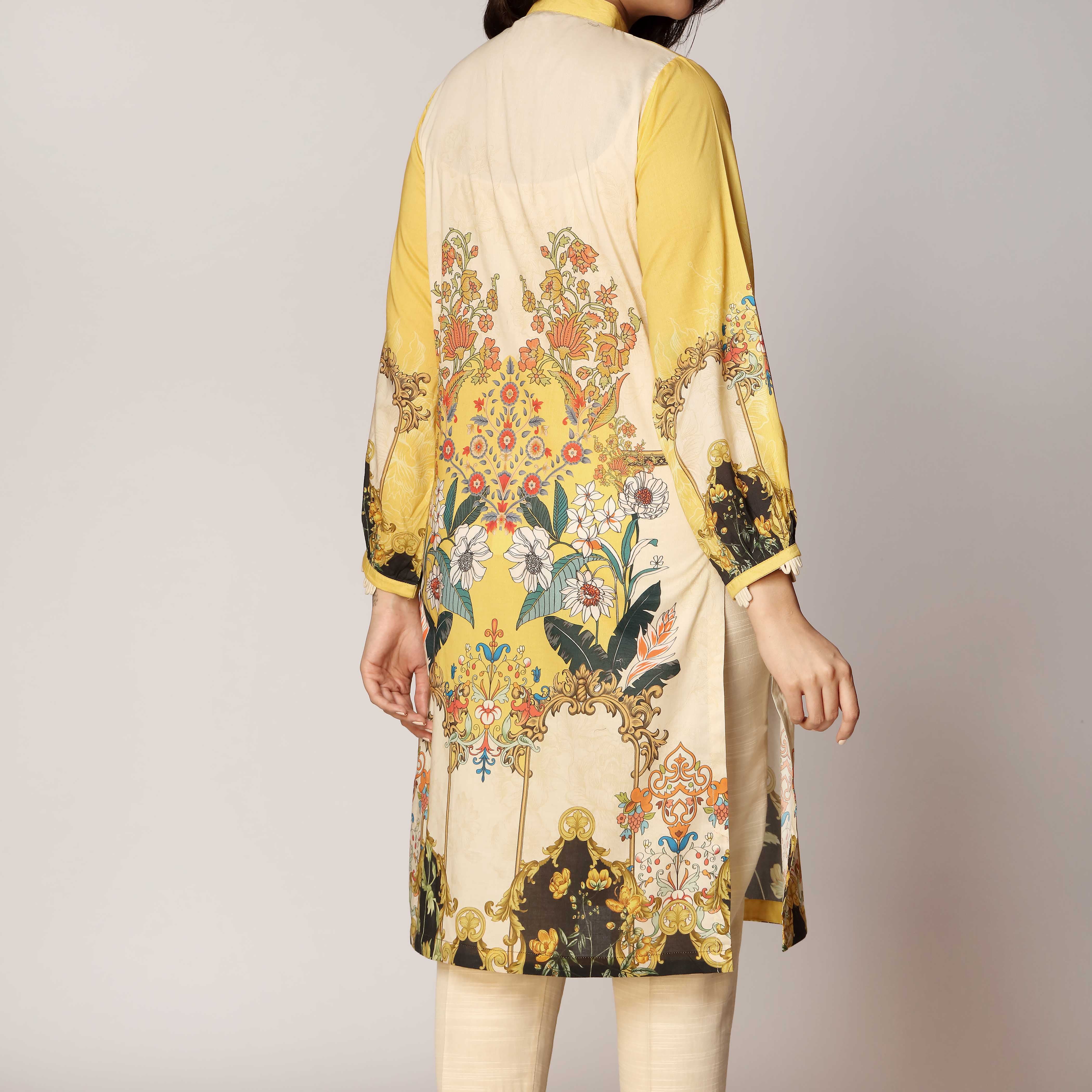 1PC- Unstitched Digital Printed Lawn Shirt PS3441