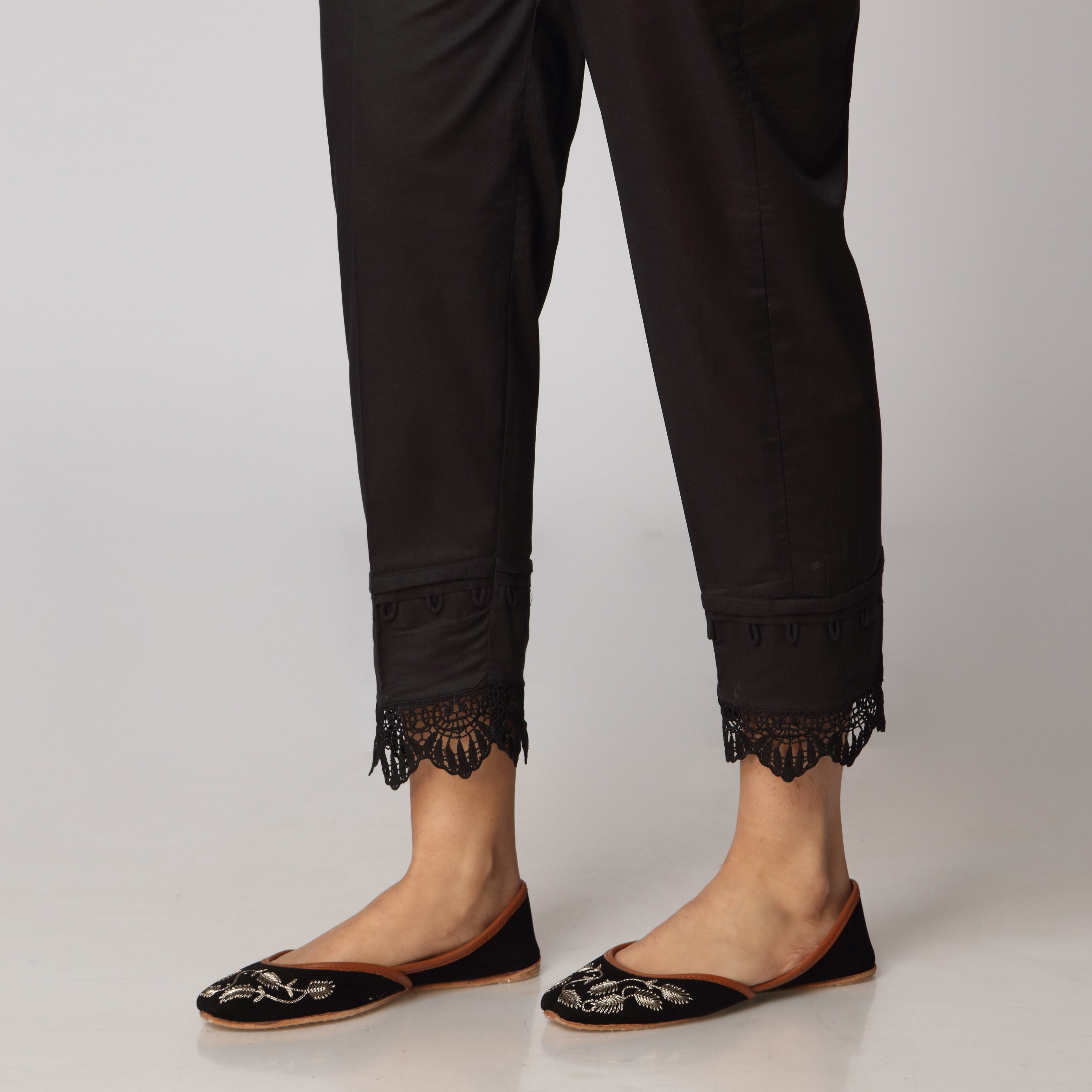 Black Cambric Slim Fit Trouser PS3517