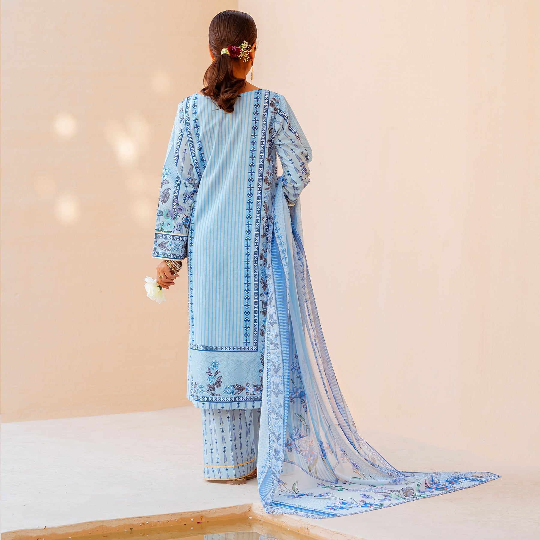 3PC- Printed Cambric Suit PS3817