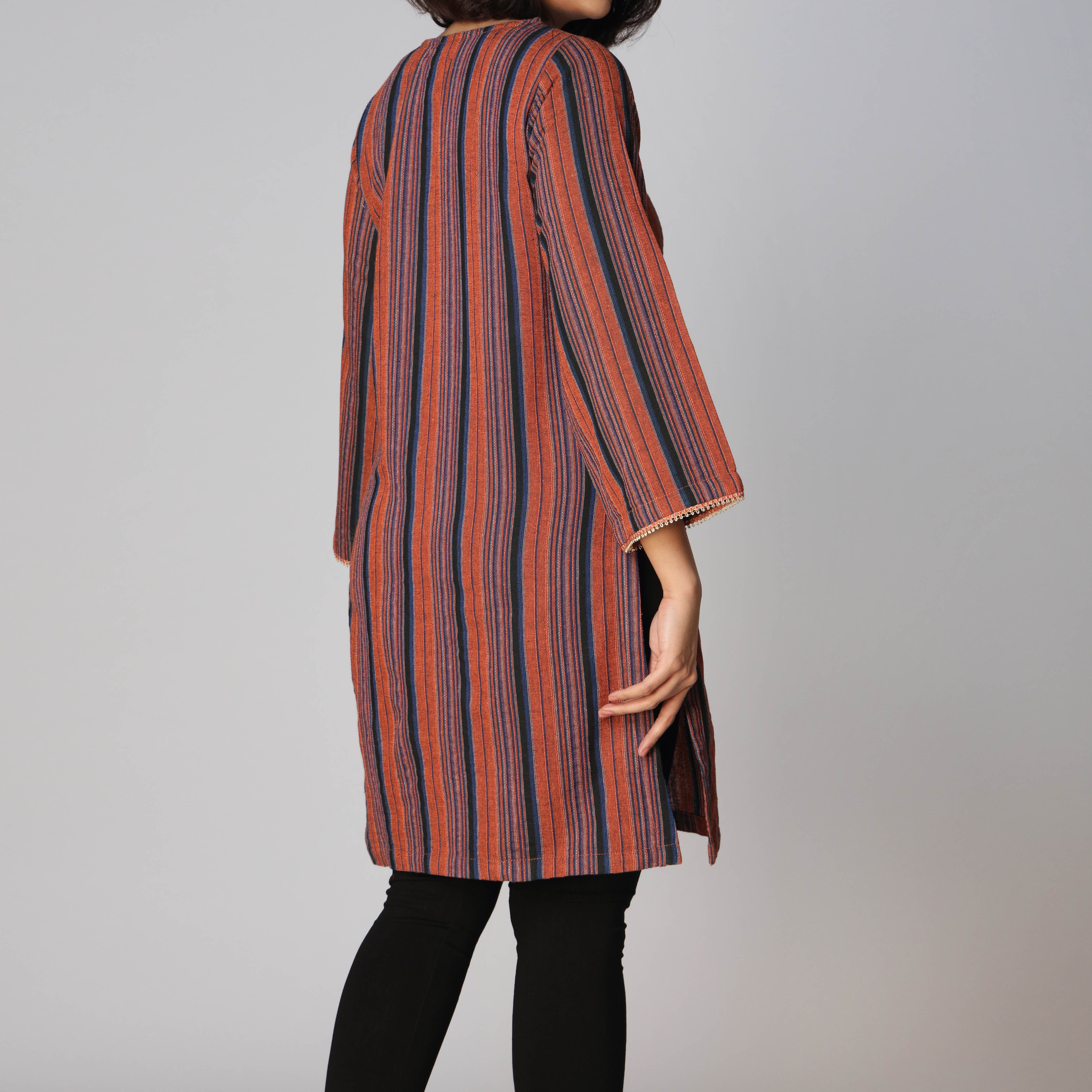 1PC- Flannel Stripe Shirt  PW2268