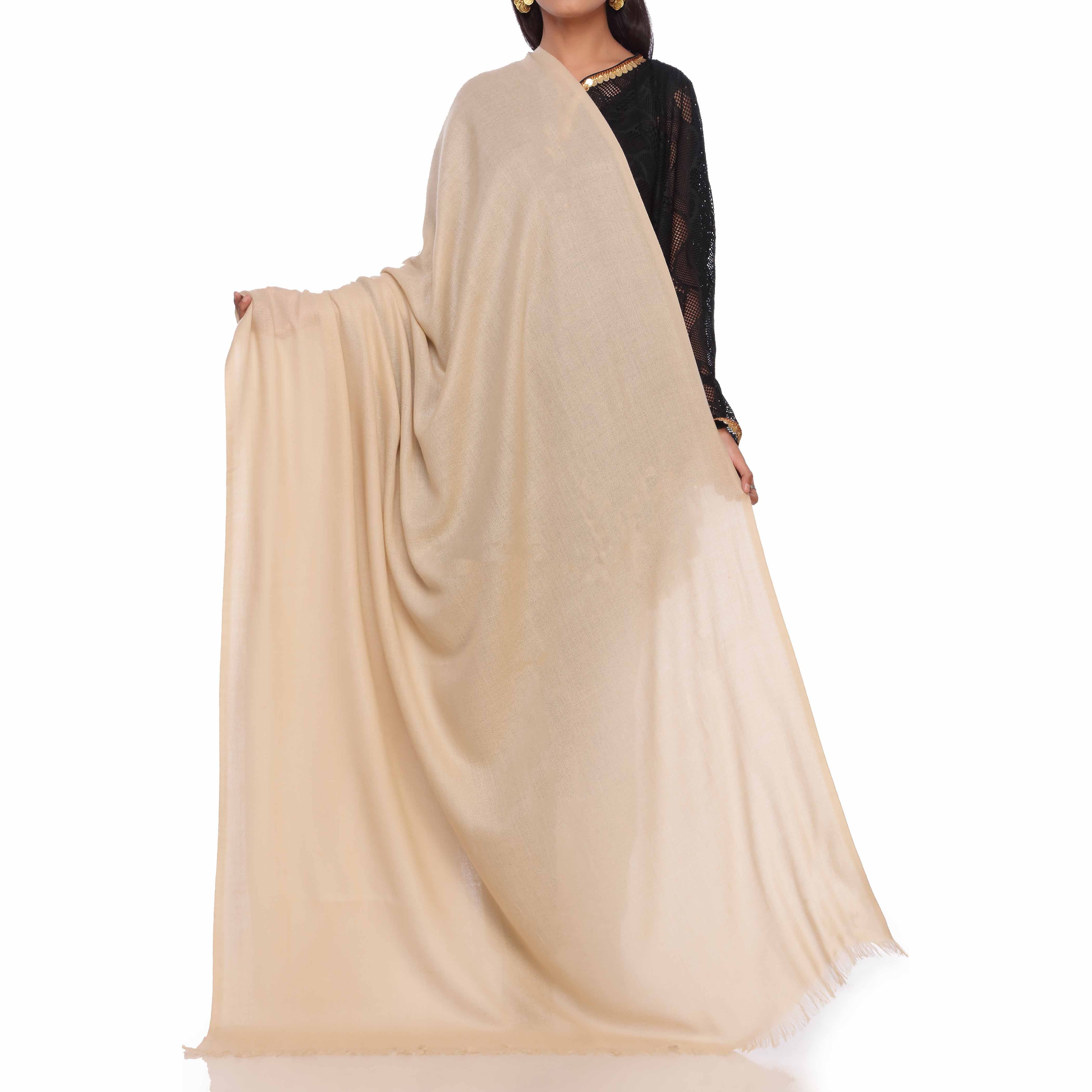 Beige Softer Plain Shawl PW2747