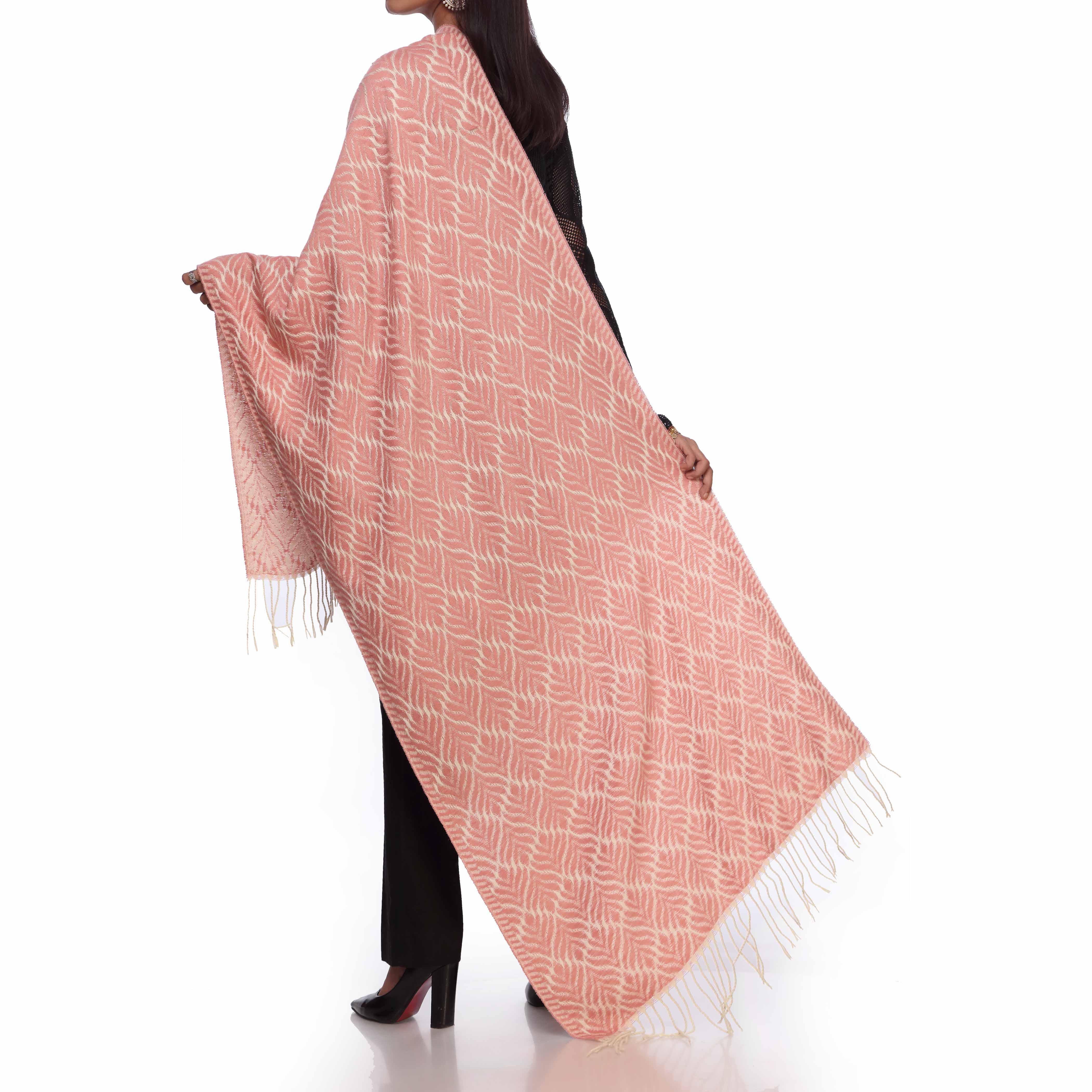 Pink Zig Zag Stole PW2752