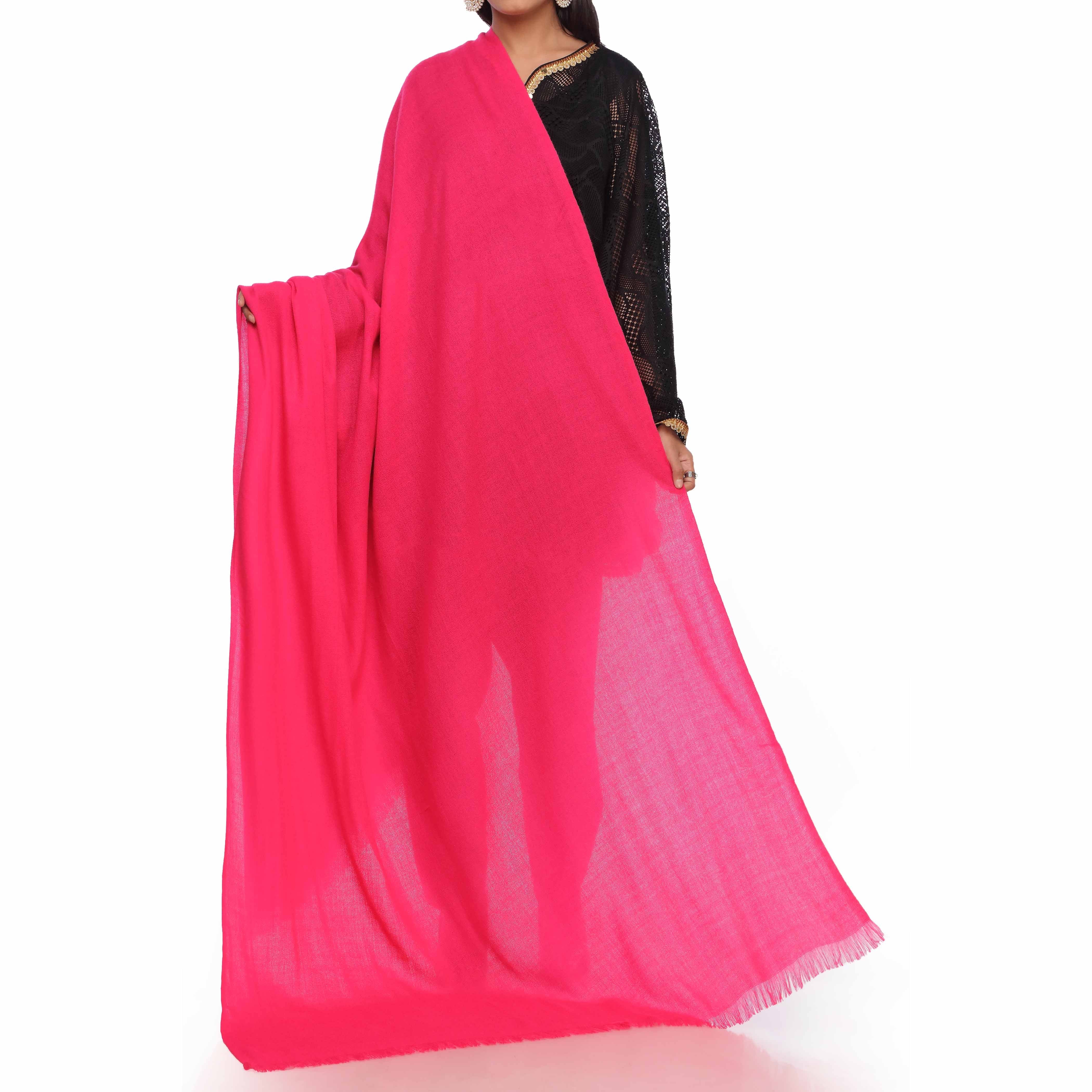 Pink Softer Plain Pashmina Shawl PW2757